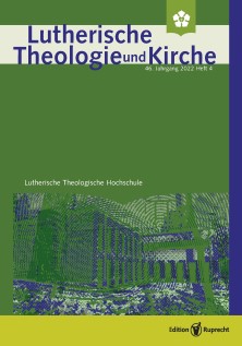 Umschlagbild: Lutherische Theologie und Kirche (Gesamtübersicht)